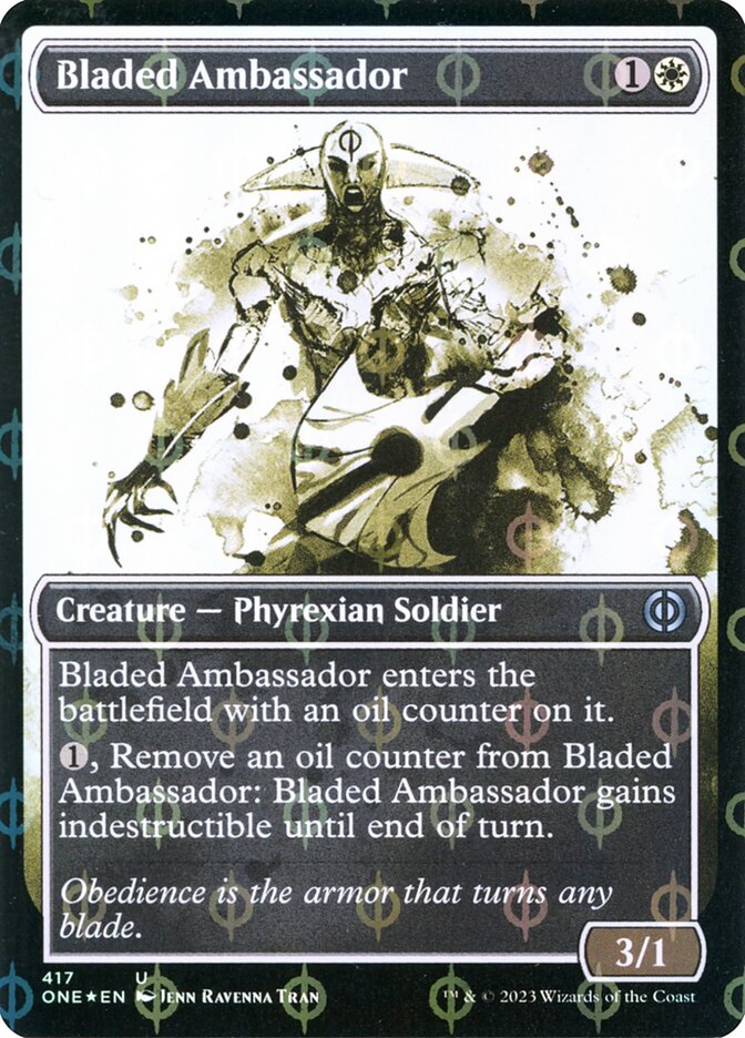 Bladed Ambassador - [Step and Compleat Foil, Showcase] Phyrexia: All Will Be One (ONE)