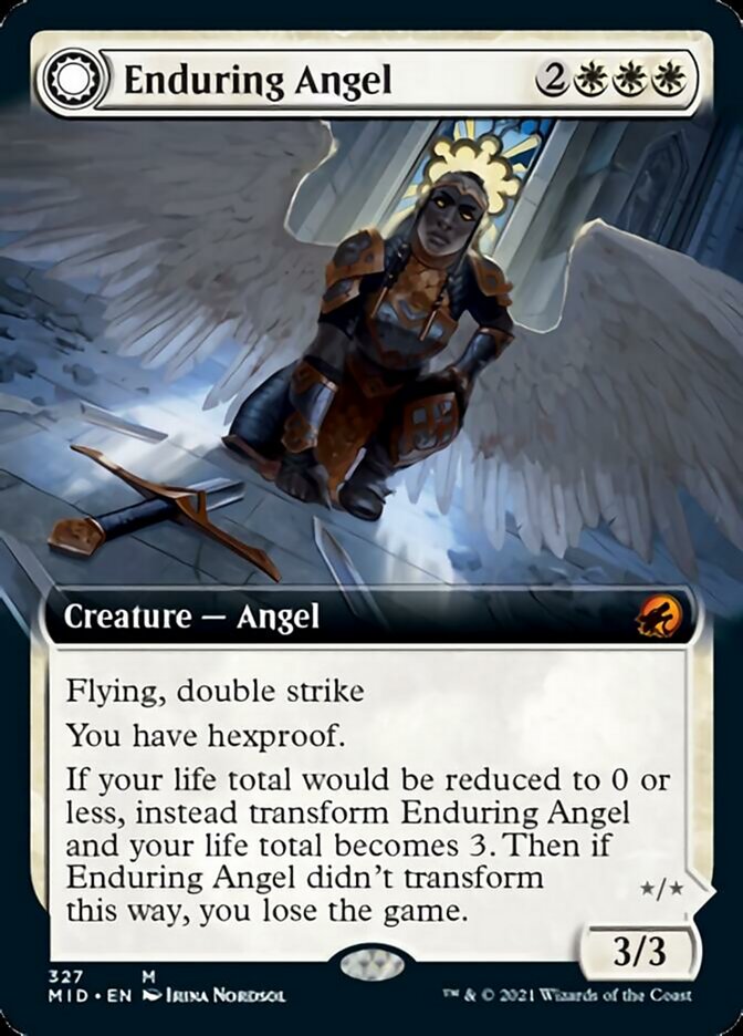 Enduring Angel // Angelic Enforcer - [Foil, Extended Art] Innistrad: Midnight Hunt (MID)