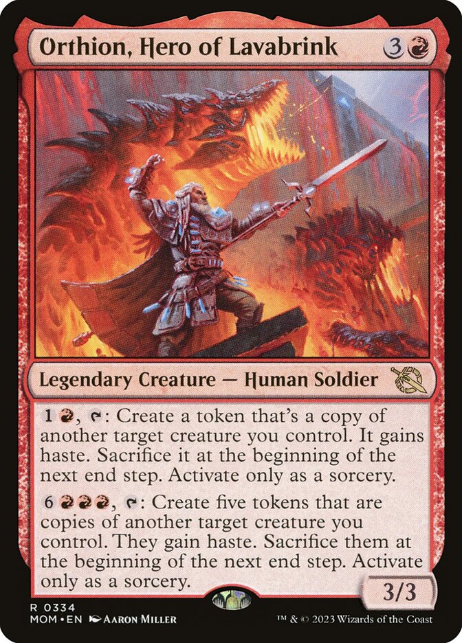 Orthion, Hero of Lavabrink - [Foil] March of the Machine (MOM)