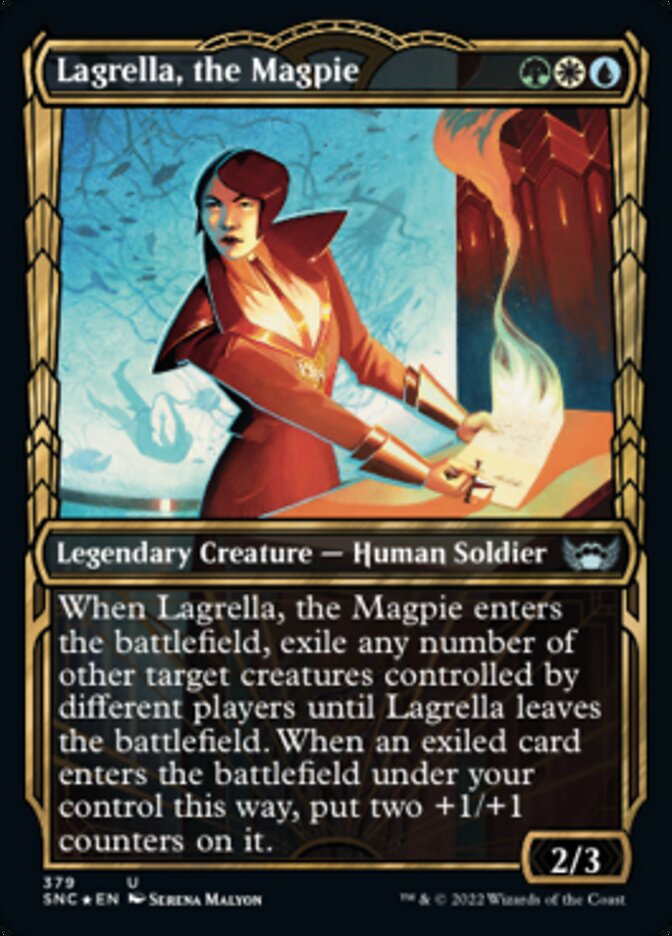 Lagrella, the Magpie - [Gilded Foil, Showcase] Streets of New Capenna (SNC)