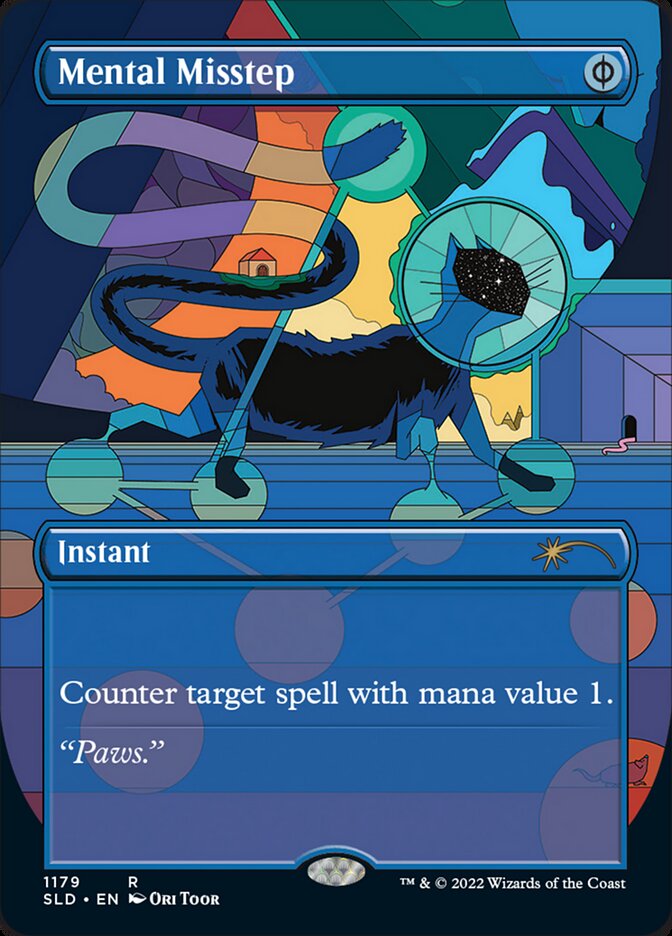 Mental Misstep (1179) - [Foil, Borderless] Secret Lair Drop (SLD)