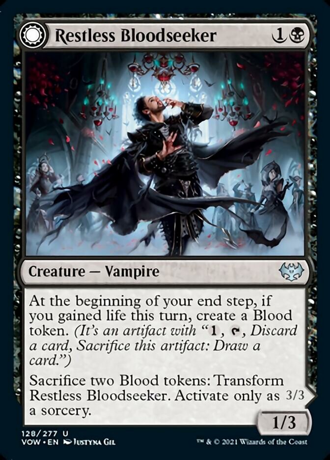 Restless Bloodseeker // Bloodsoaked Reveler - [Foil] Innistrad: Crimson Vow (VOW)