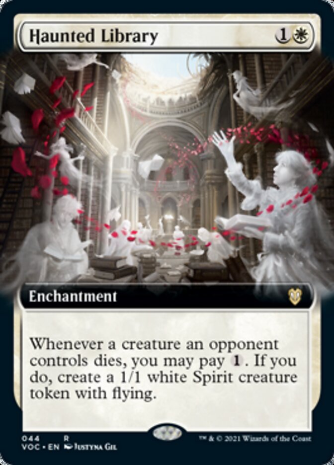 Haunted Library - [Foil, Extended Art] Crimson Vow Commander (VOC)