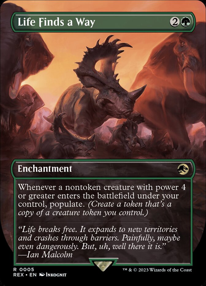 Life Finds a Way - [Foil, Borderless] Jurassic World Collection (REX)