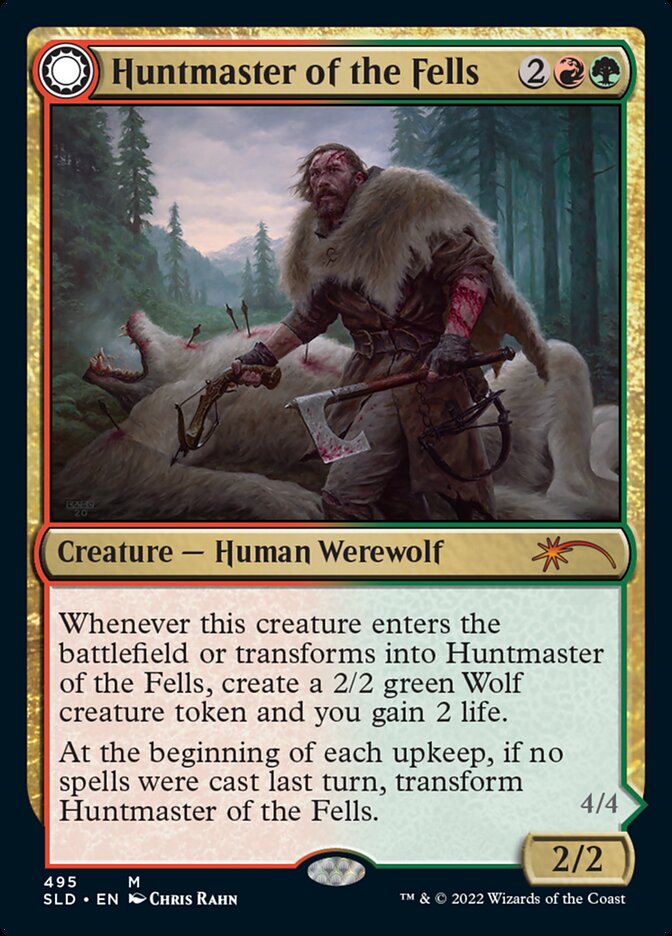 Huntmaster of the Fells // Ravager of the Fells (495) - [Foil] Secret Lair Drop (SLD)