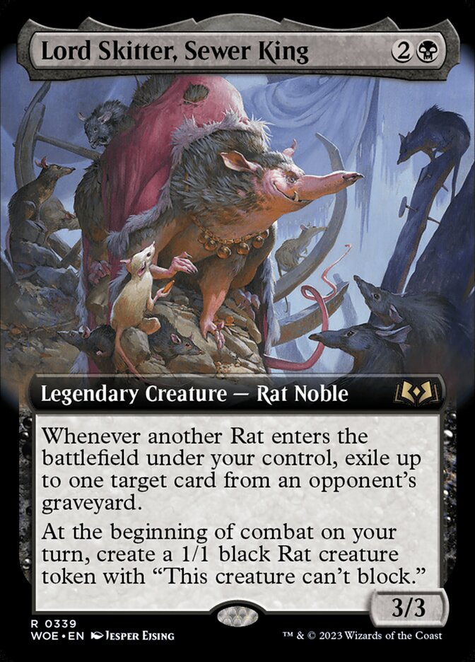 Lord Skitter, Sewer King - [Foil, Extended Art] Wilds of Eldraine (WOE)