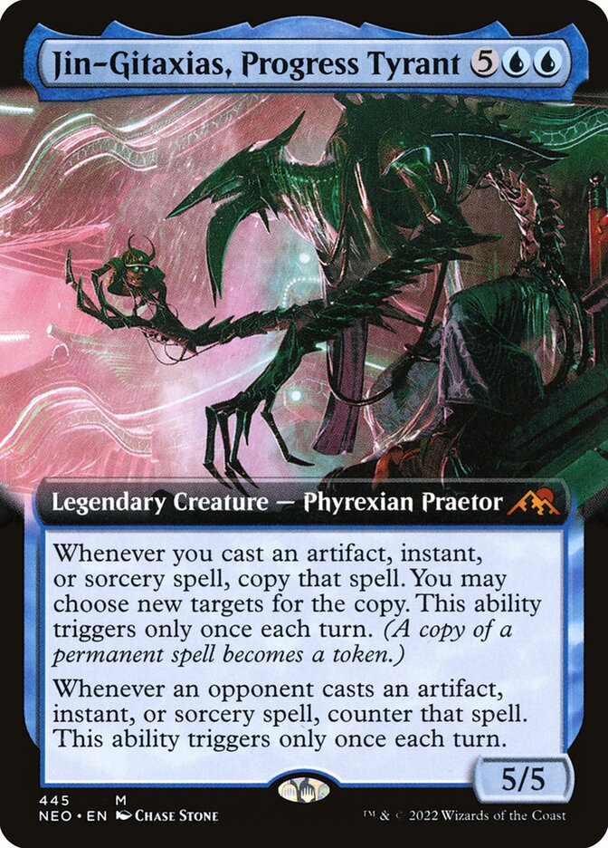 Jin-Gitaxias, Progress Tyrant - [Foil, Extended Art] Kamigawa: Neon Dynasty (NEO)