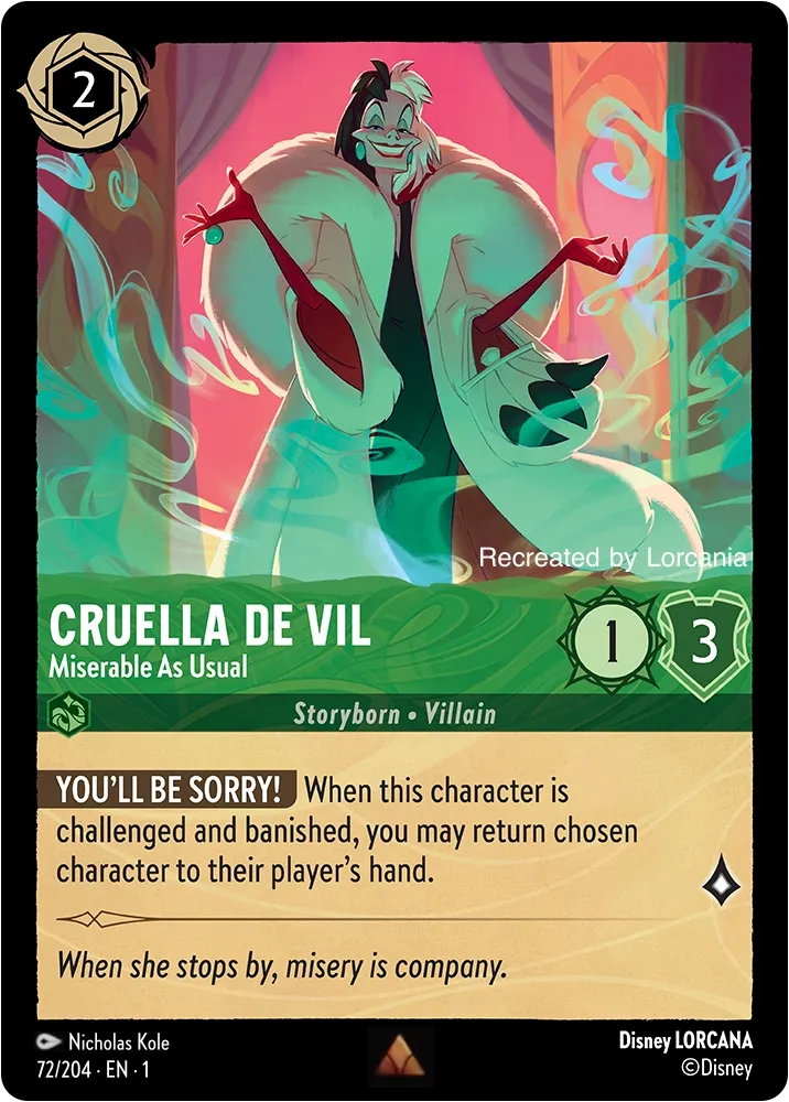 Cruella De Vil - Miserable As Usual - [Foil] The First Chapter (1)