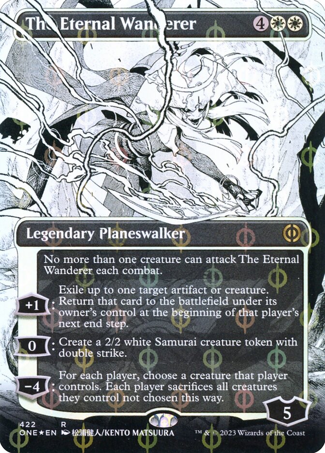 The Eternal Wanderer - [Step and Compleat Foil, Borderless Manga] Phyrexia: All Will Be One (ONE)