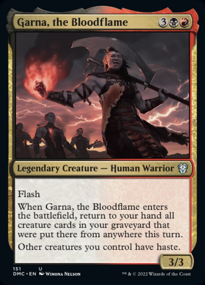 Garna, the Bloodflame - Dominaria United Commander (DMC)