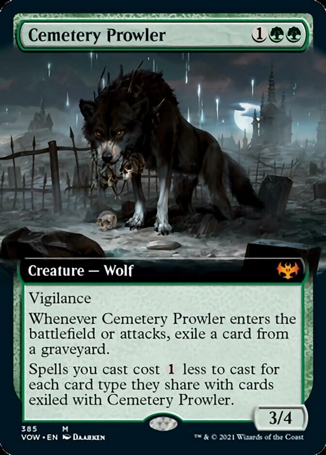 Cemetery Prowler - [Foil, Extended Art] Innistrad: Crimson Vow (VOW)