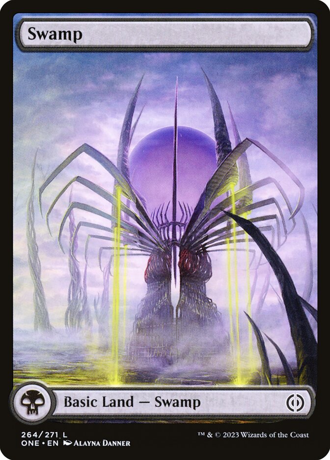 Swamp (264) - [Foil, Full Art] Phyrexia: All Will Be One (ONE)