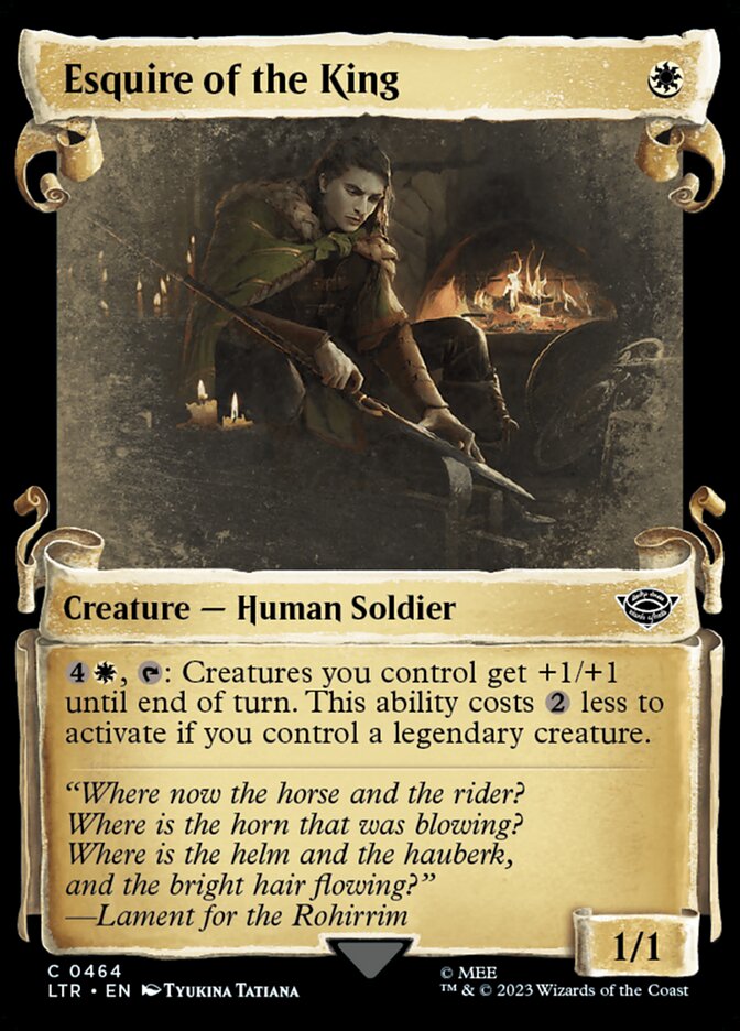 Esquire of the King - [Foil, Showcase Scroll] The Lord of the Rings: Tales of Middle-earth (LTR)