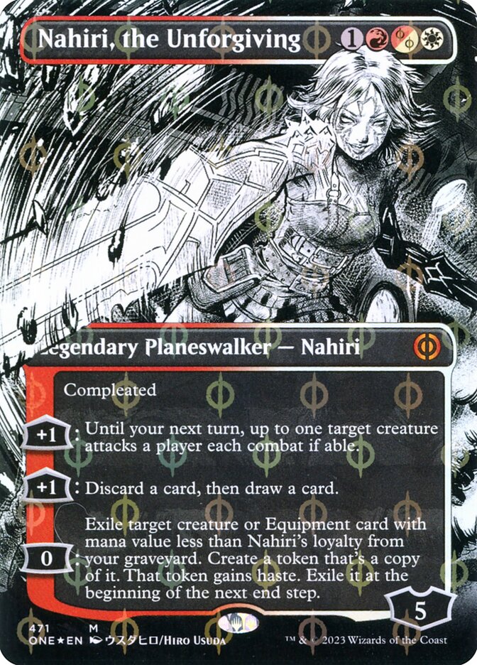Nahiri, the Unforgiving - [Step and Compleat Foil, Borderless Manga] Phyrexia: All Will Be One (ONE)