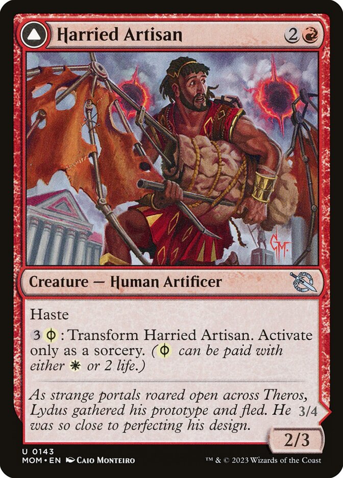 Harried Artisan // Phyrexian Skyflayer - [Foil] March of the Machine (MOM)