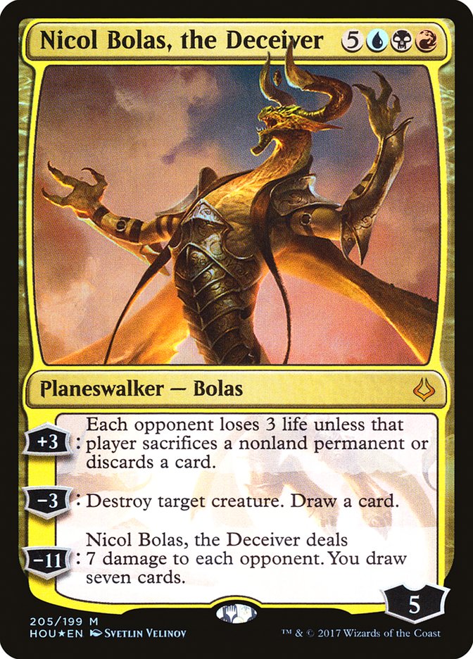 Nicol Bolas, the Deceiver - [Foil] Hour of Devastation (HOU)