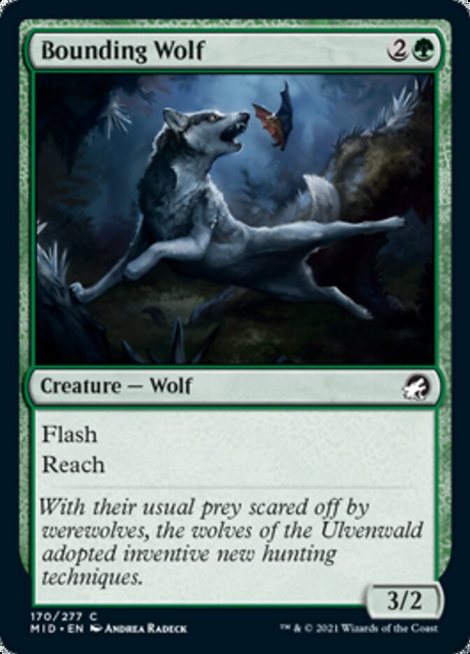 Bounding Wolf - Innistrad: Midnight Hunt (MID)