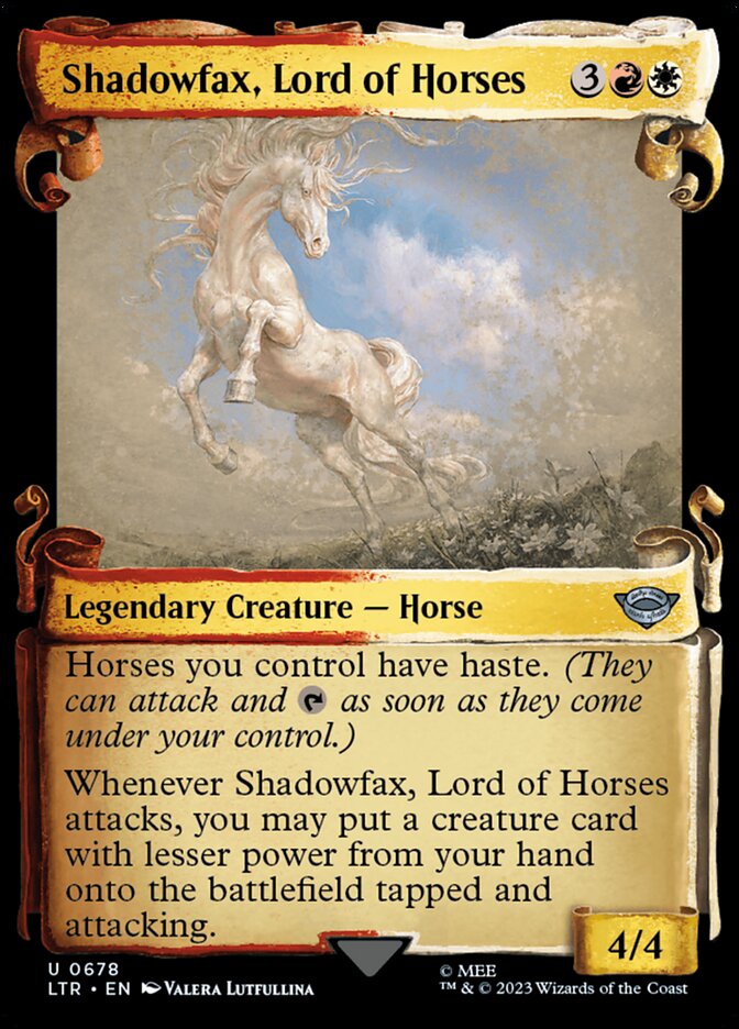 Shadowfax, Lord of Horses - [Foil, Showcase Scroll] The Lord of the Rings: Tales of Middle-earth (LTR)