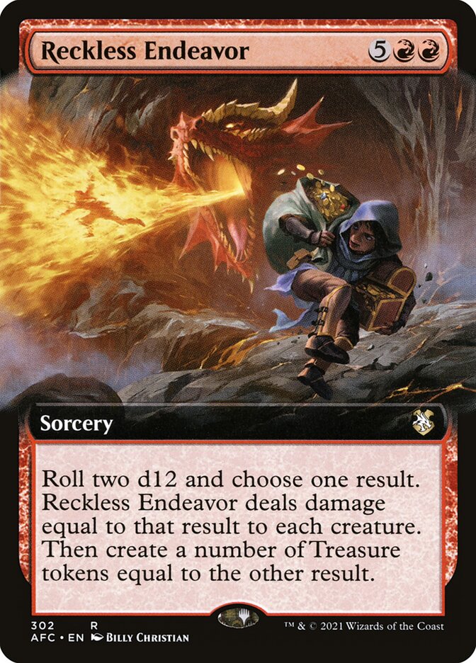 Reckless Endeavor - [Extended Art] Forgotten Realms Commander (AFC)