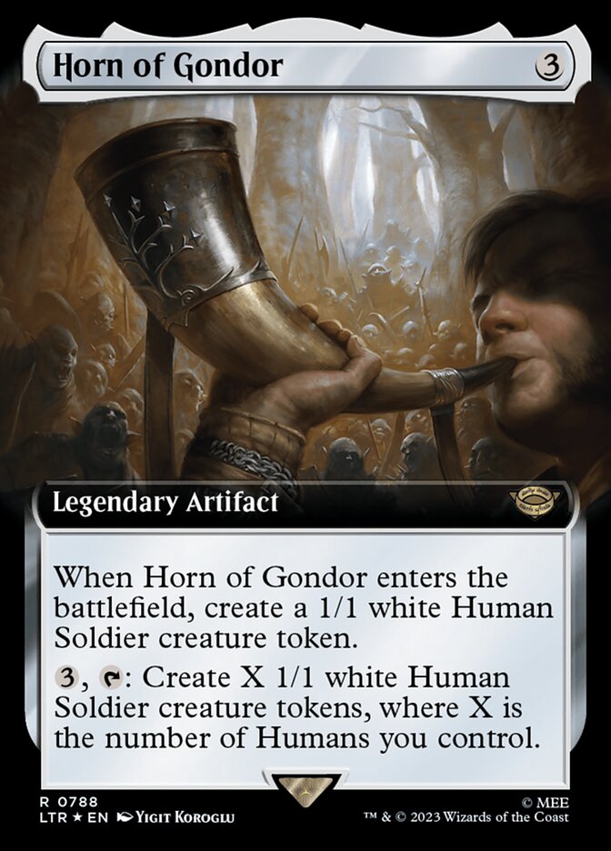 Horn of Gondor - [Surge Foil, Extended Art] The Lord of the Rings: Tales of Middle-earth (LTR)