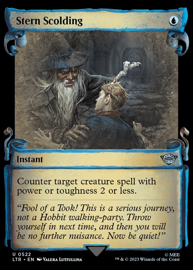 Stern Scolding - [Foil, Showcase Scroll] The Lord of the Rings: Tales of Middle-earth (LTR)