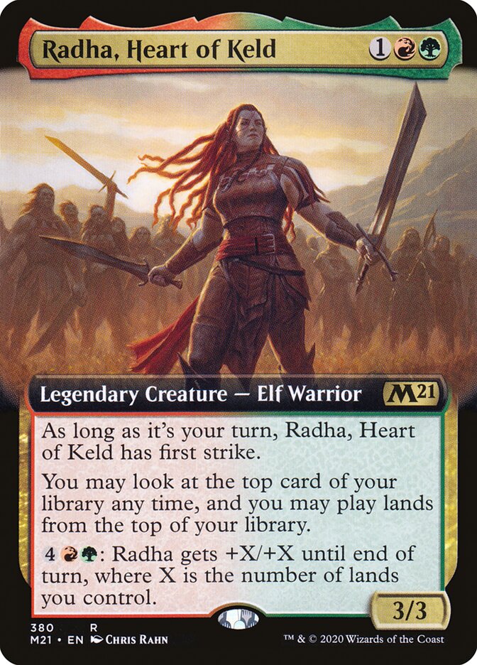 Radha, Heart of Keld - [Foil, Extended Art] Core Set 2021 (M21)