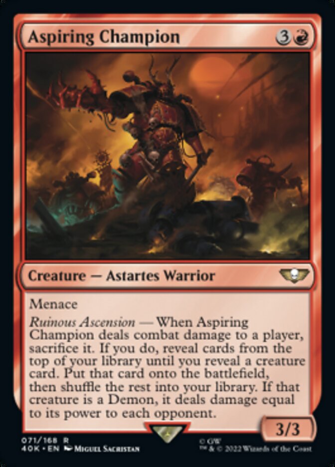 mtg 40k cards Aspiring Champion