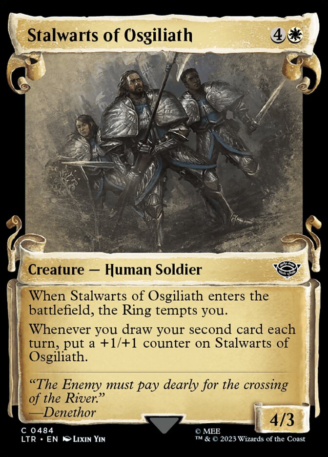 Stalwarts of Osgiliath - [Foil, Showcase Scroll] The Lord of the Rings: Tales of Middle-earth (LTR)