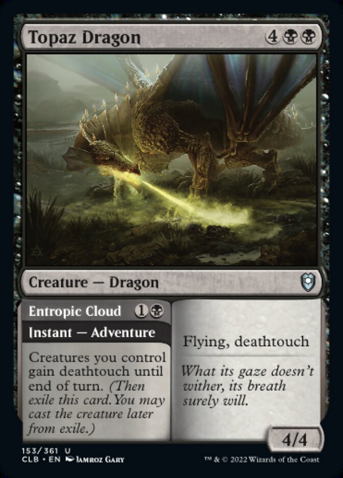 Topaz Dragon // Entropic Cloud - [Foil] Commander Legends: Battle for Baldur's Gate (CLB)