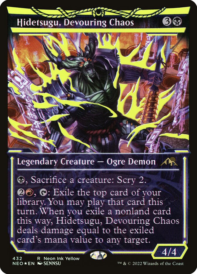 Hidetsugu, Devouring Chaos - [Foil, Showcase] Kamigawa: Neon Dynasty (NEO)