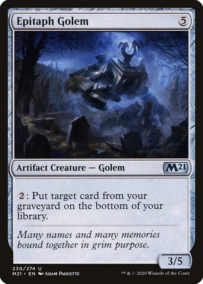 Epitaph Golem - [Foil] Core Set 2021 (M21)