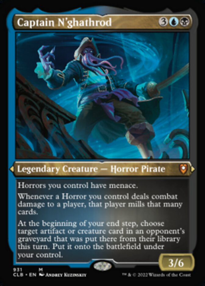 Captain N'ghathrod - [Etched Foil] Commander Legends: Battle for Baldur's Gate (CLB)