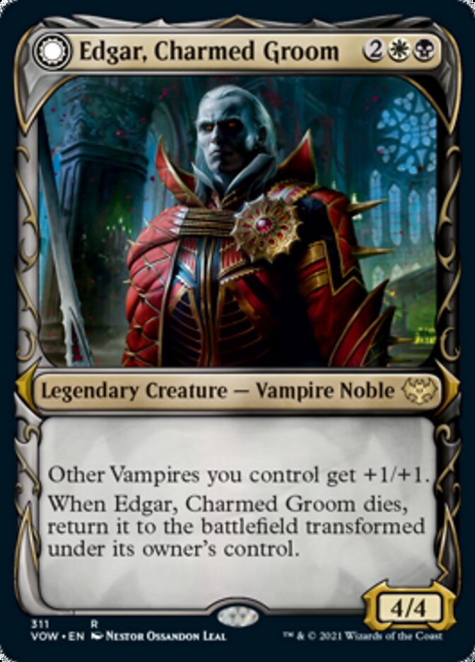 Edgar, Charmed Groom // Edgar Markov's Coffin - [Foil, Showcase] Innistrad: Crimson Vow (VOW)