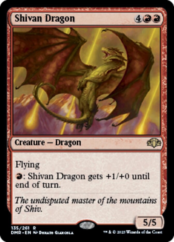 Shivan Dragon - [Foil] Dominaria Remastered (DMR)
