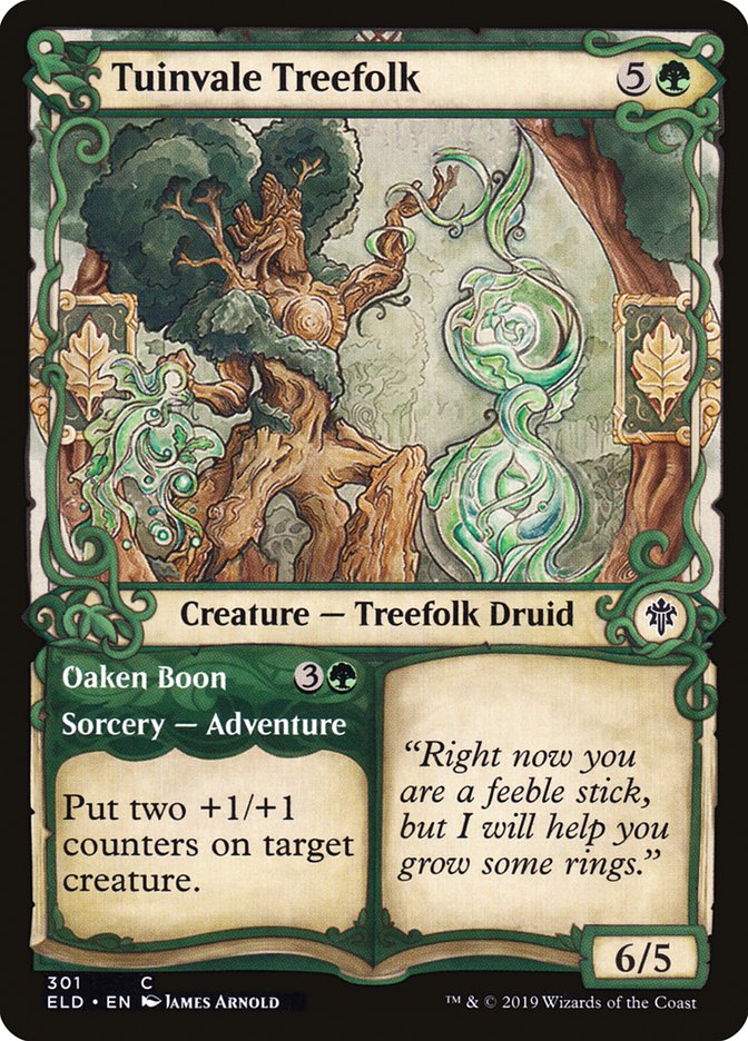 Tuinvale Treefolk // Oaken Boon - [Foil, Showcase] Throne of Eldraine (ELD)