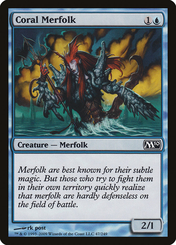 Coral Merfolk - [Foil] Magic 2010 (M10)