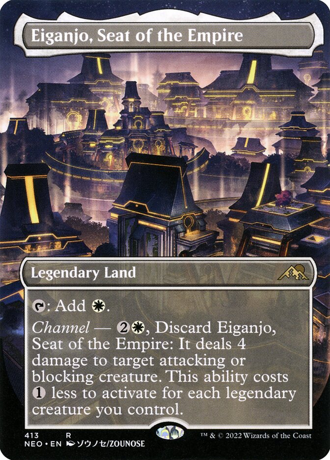 Eiganjo, Seat of the Empire - [Foil, Borderless] Kamigawa: Neon Dynasty (NEO)
