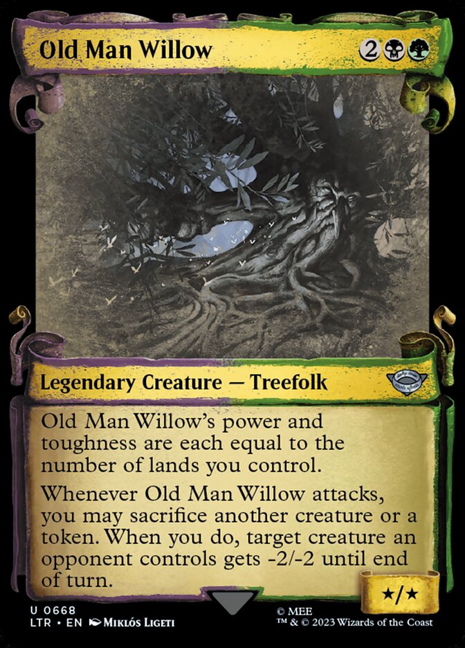 Old Man Willow - [Foil, Showcase Scroll] The Lord of the Rings: Tales of Middle-earth (LTR)