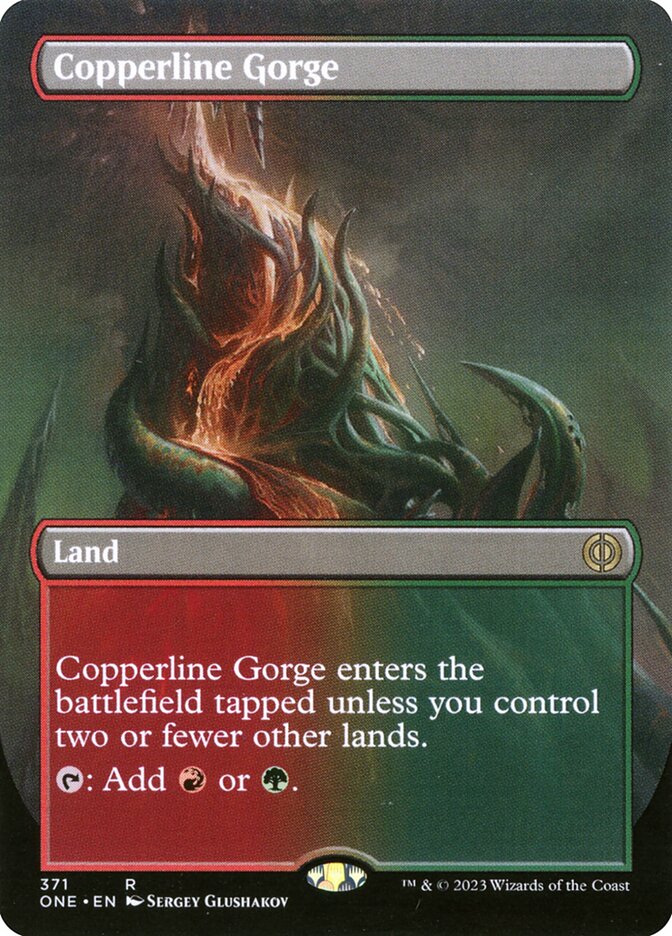 Copperline Gorge - [Foil, Borderless] Phyrexia: All Will Be One (ONE)
