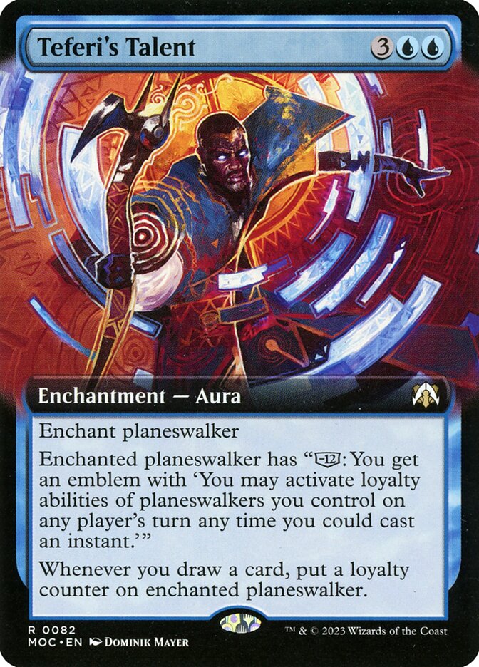 Teferi's Talent - [Foil, Extended Art] March of the Machine Commander (MOC)