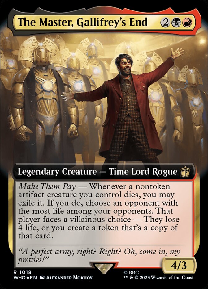 The Master, Gallifrey's End - [Surge Foil, Extended Art] Doctor Who (WHO)