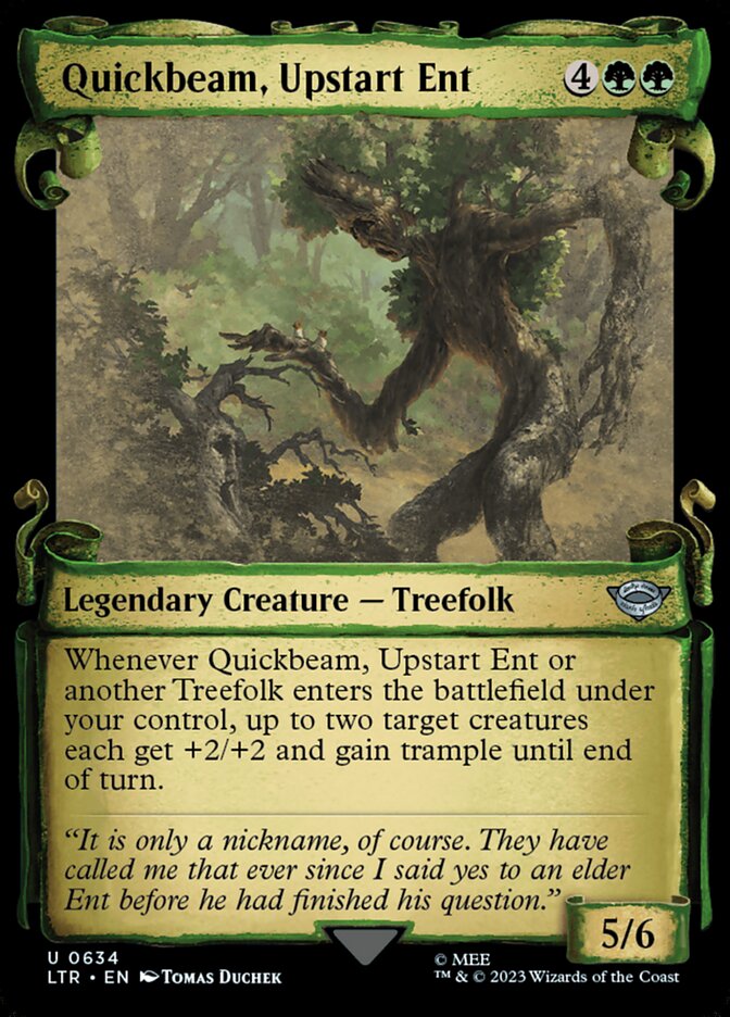 Quickbeam, Upstart Ent - [Foil, Showcase Scroll] The Lord of the Rings: Tales of Middle-earth (LTR)