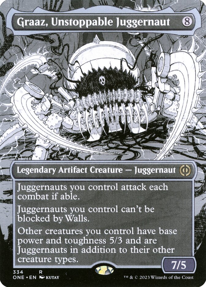 Graaz, Unstoppable Juggernaut - [Foil, Borderless Manga] Phyrexia: All Will Be One (ONE)