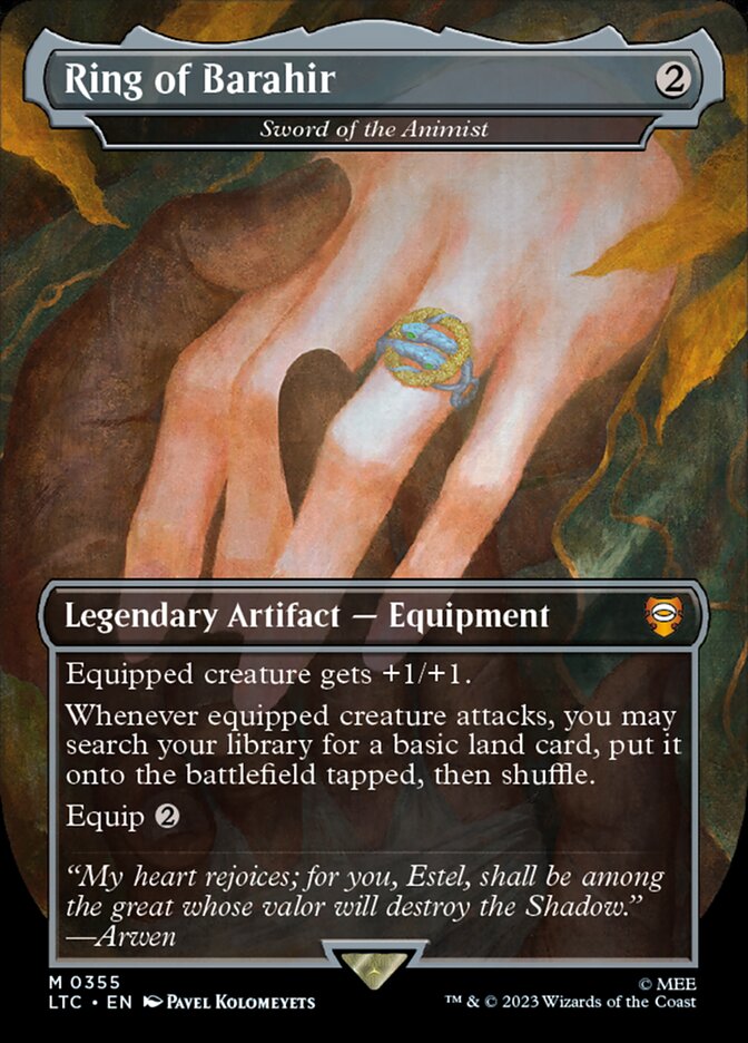 Ring of Barahir - Sword of the Animist - [Foil, Borderless] Tales of Middle-earth Commander (LTC)