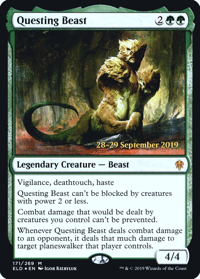 Questing Beast - [Foil, Promo] Throne of Eldraine Promos (PELD)