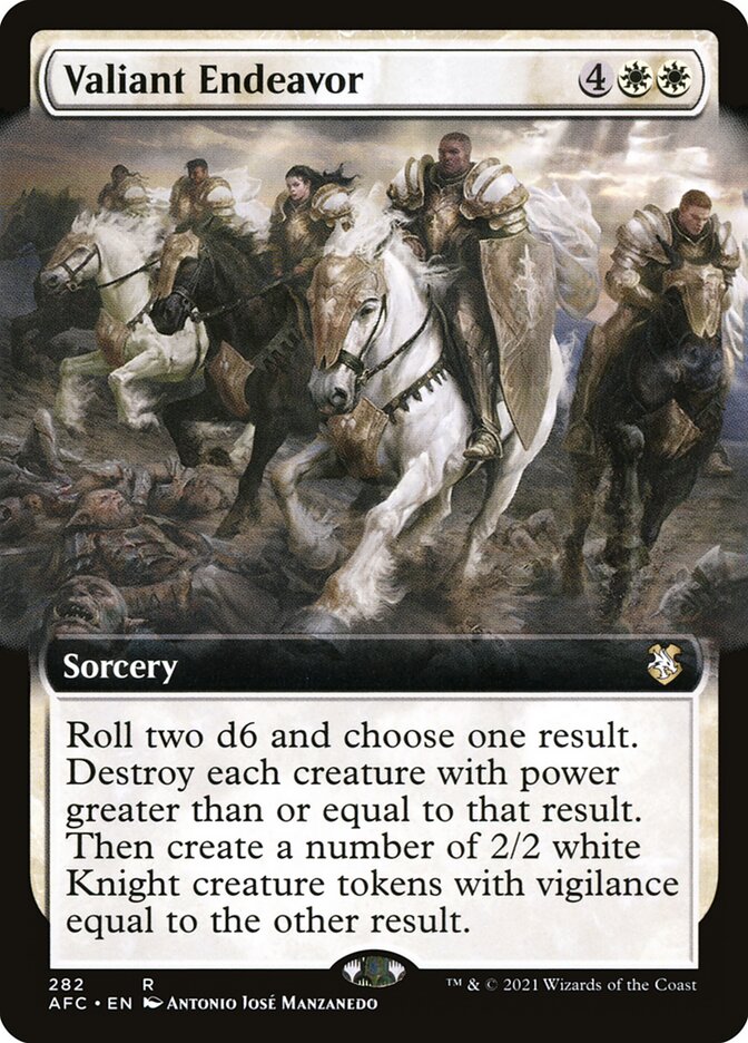 Valiant Endeavor - [Extended Art] Forgotten Realms Commander (AFC)