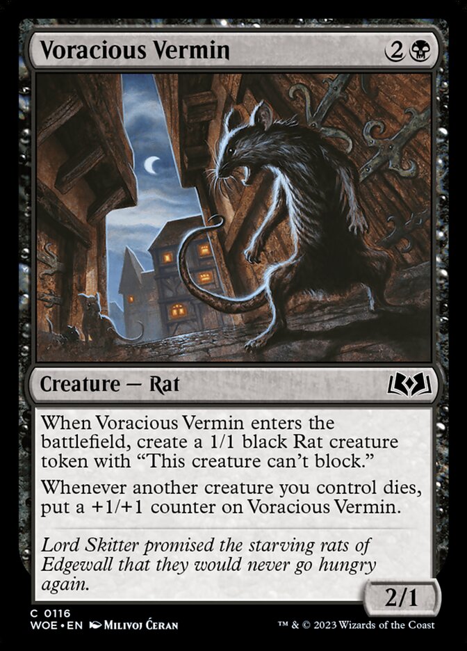 Voracious Vermin - [Foil] Wilds of Eldraine (WOE)