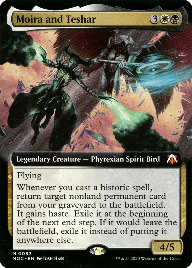 Moira and Teshar - [Foil, Extended Art] March of the Machine Commander (MOC)