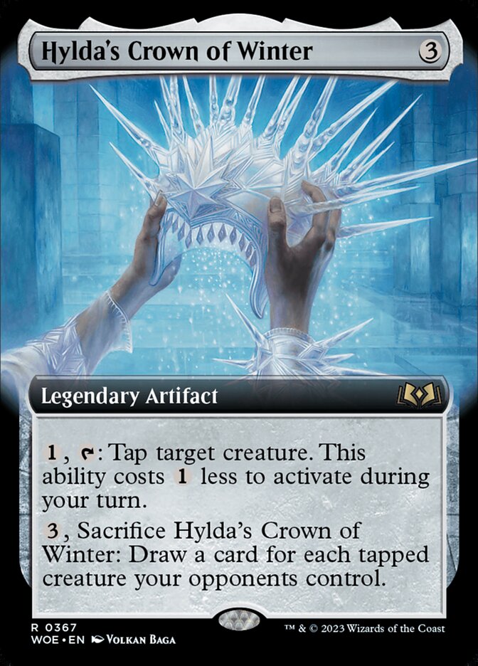 Hylda's Crown of Winter - [Foil, Extended Art] Wilds of Eldraine (WOE)