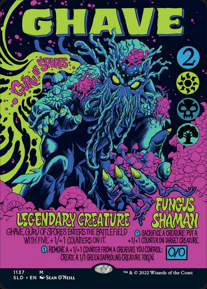 Ghave, Guru of Spores (1137) - [Foil, Borderless] Secret Lair Drop (SLD)